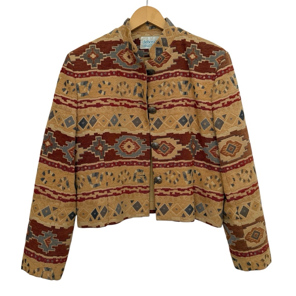 Vintage Western Aztec Tapestry Jacket Blazer